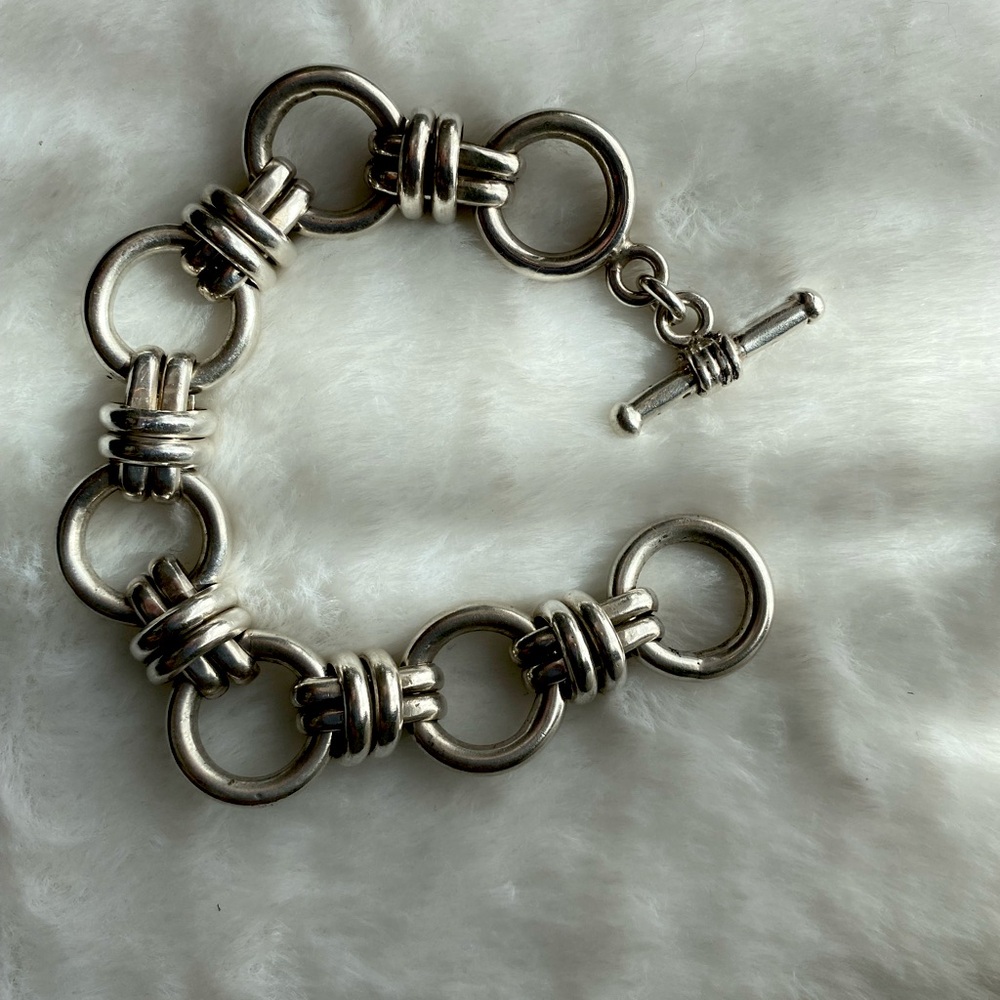 Sterling silver link bracelet